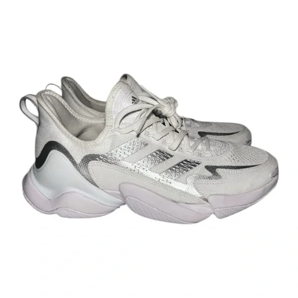 NWOT Adidas Impact FLX Mahomes Football Training Shoes White silver and pink - Picture 7 of 8